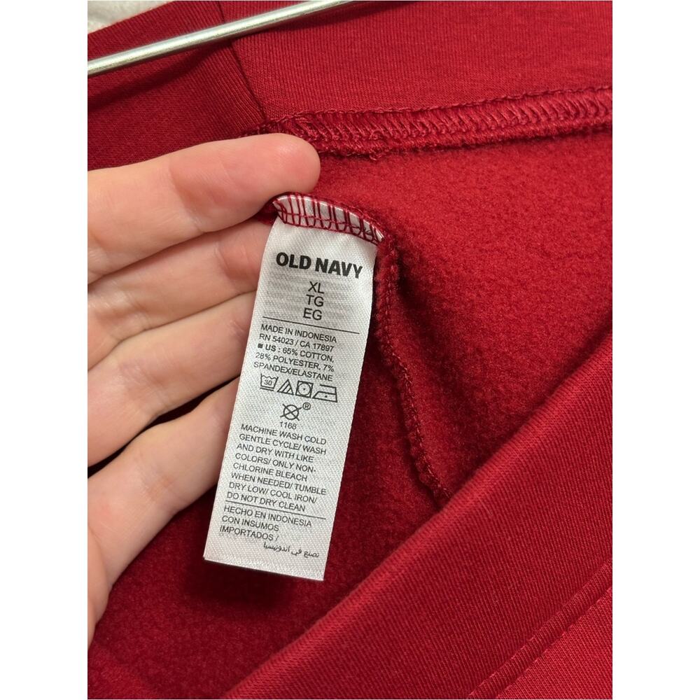 NEW Old Navy High-Waisted Fleece-Lined Fashion Layering Leggings in Red -Size XL - Picture 3 of 5